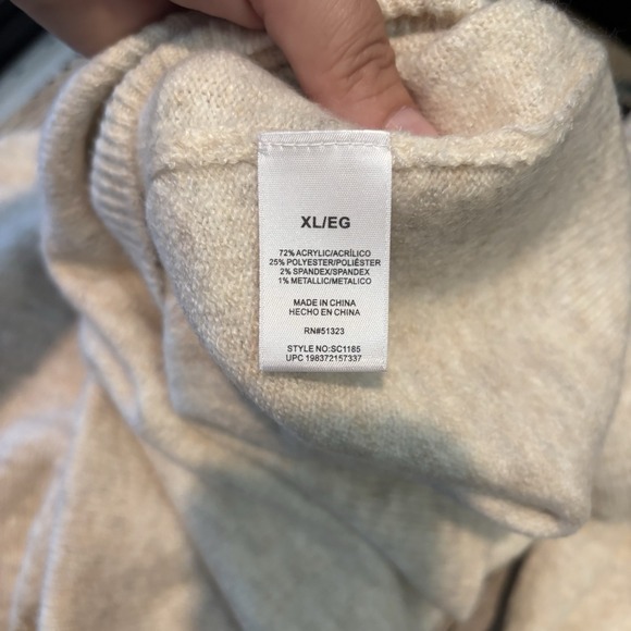 Vince Camuto Women's Halloween Sweater Size‎ XL Good Witch NWT Oatmeal Color - Picture 6 of 6